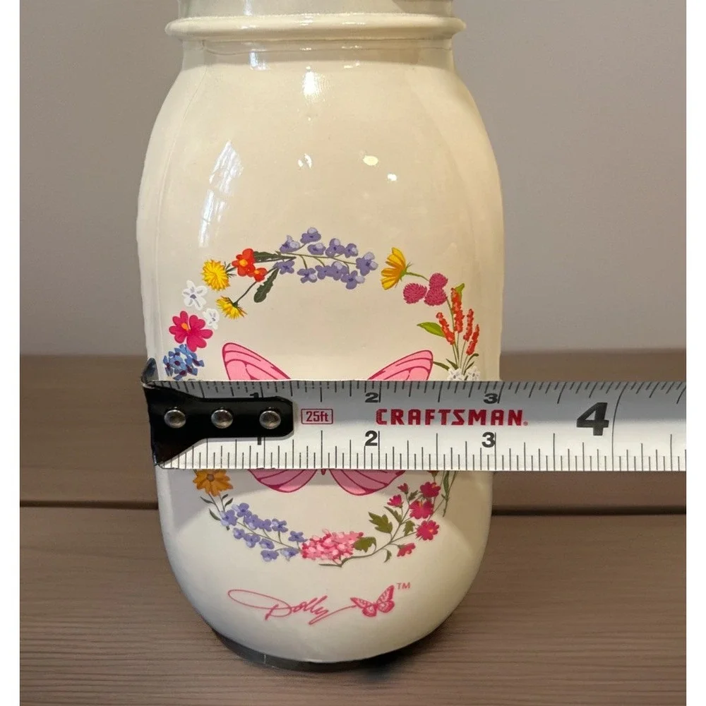 New Dolly Parton Wildflower Spring 2026 Floral Arrangement Butterfly Jar‎